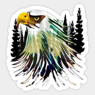 Bald Eagle Spirit of Forest and Skies Sticker